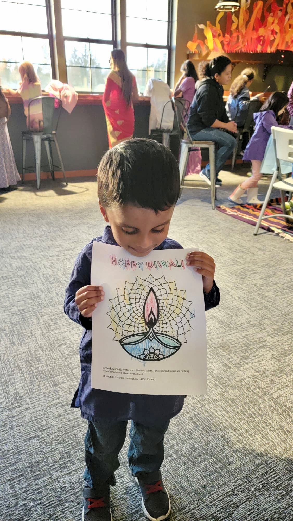 Diwali 2022 coloring sheet