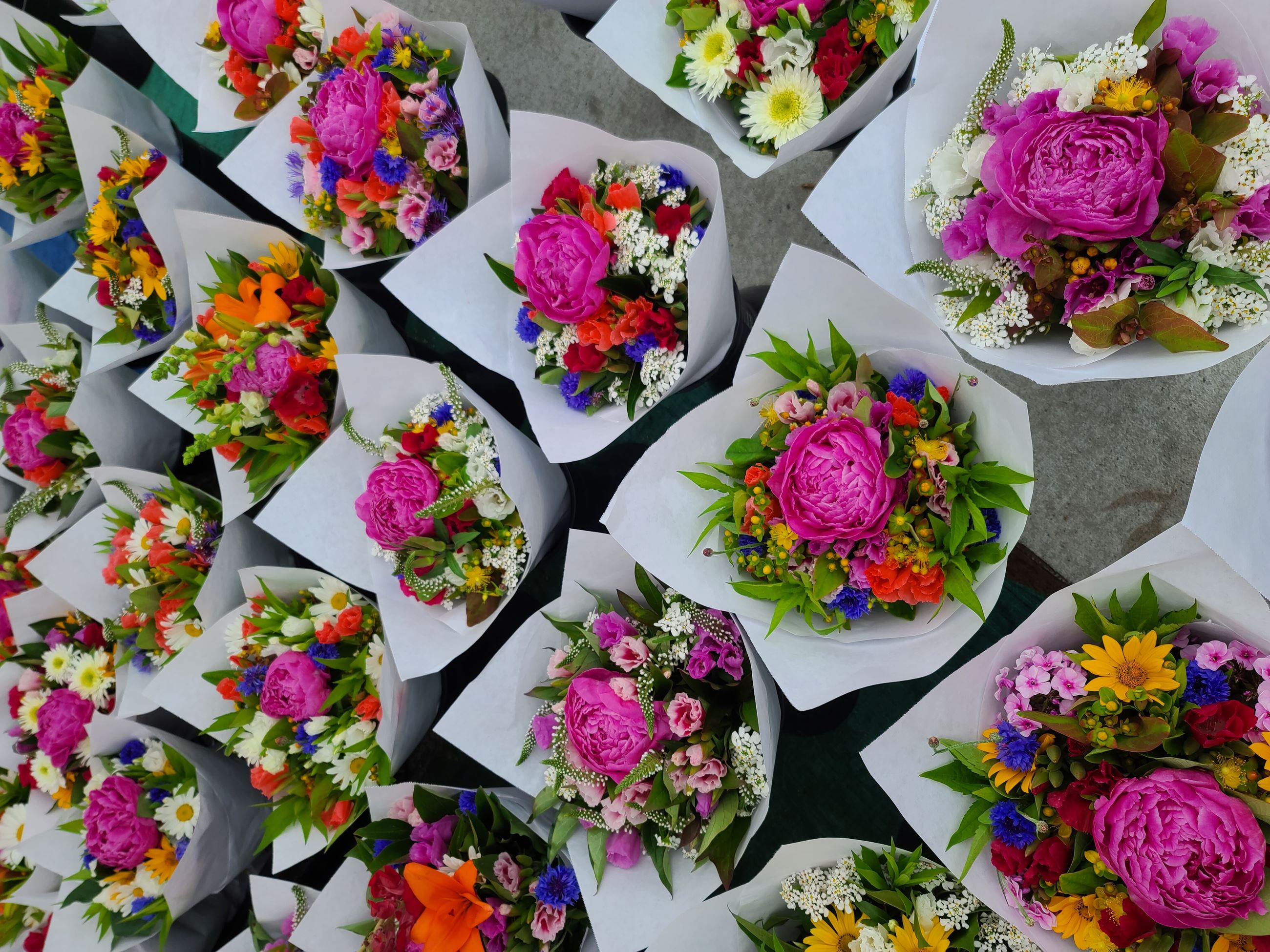 farmers market flowers 
