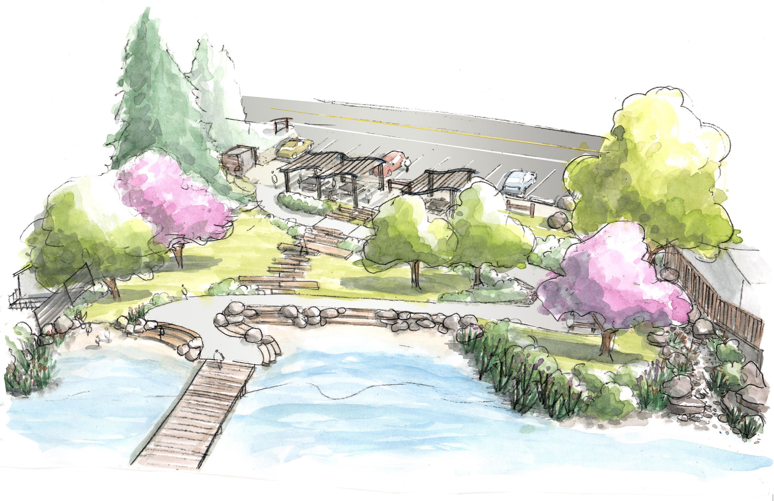 Sunset Beach Park Perspective Sketch