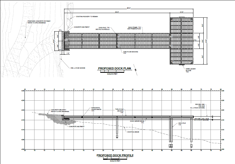 Proposed Dock Plan and Profile