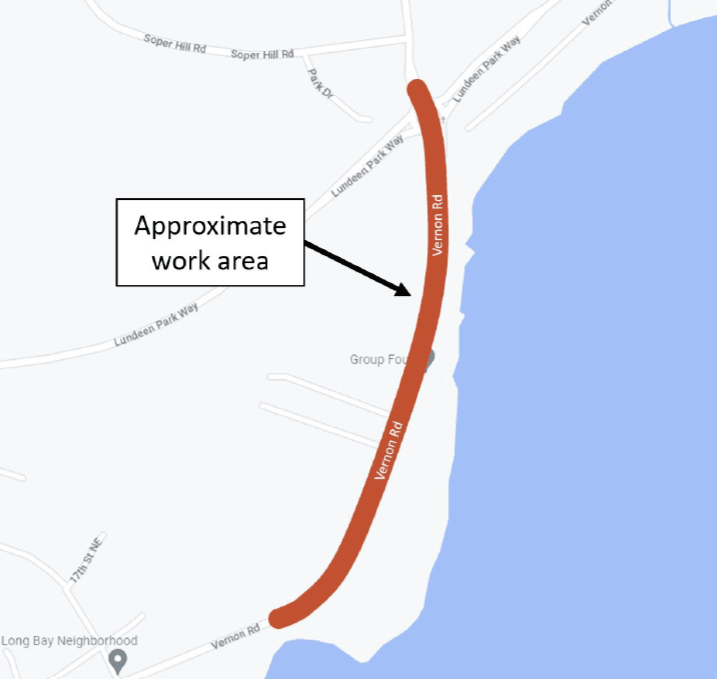 Vernon Road Construction Map