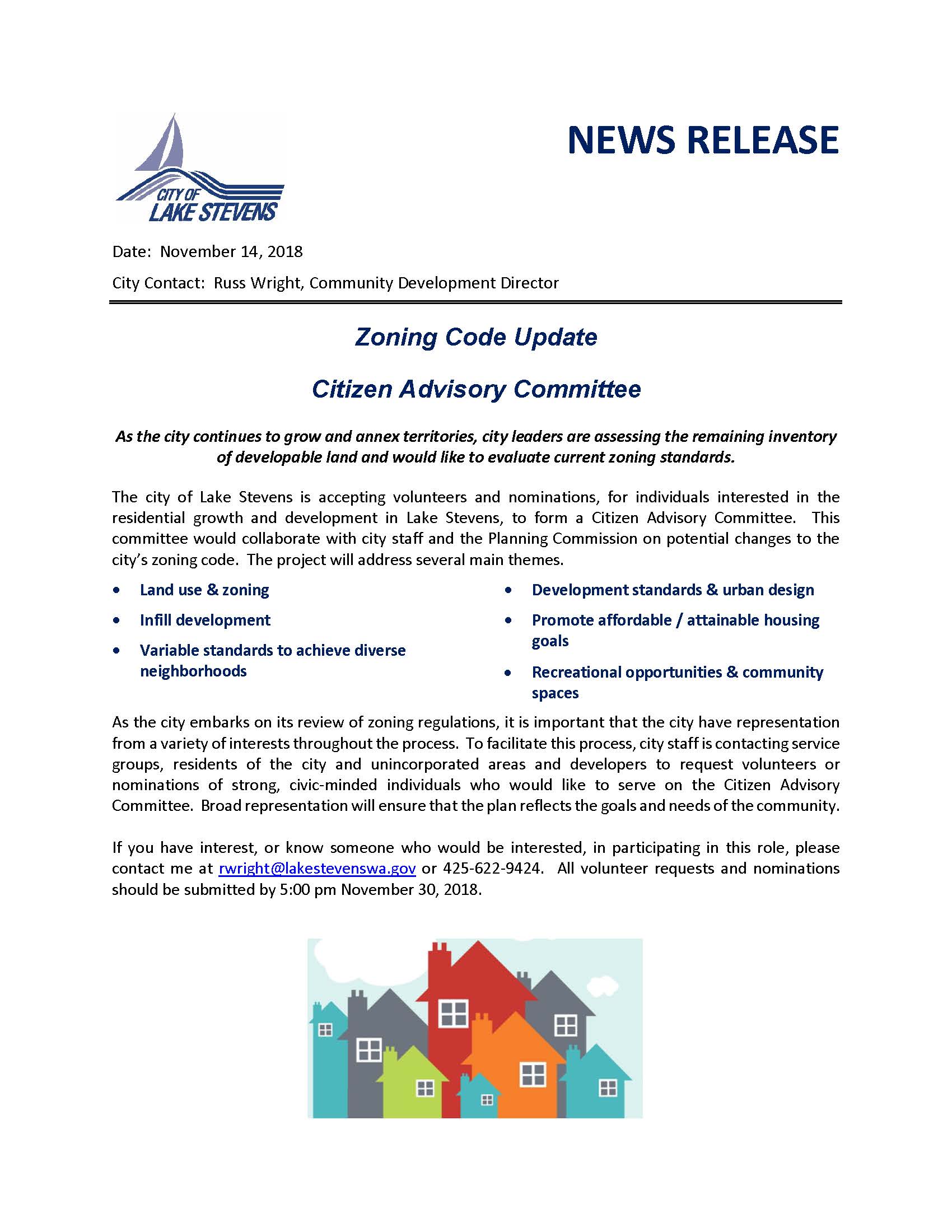 News Release - Land Use Committee