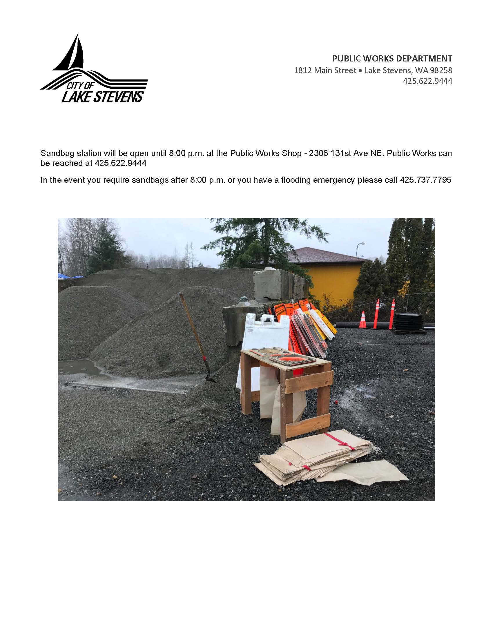 Sandbag facebook post