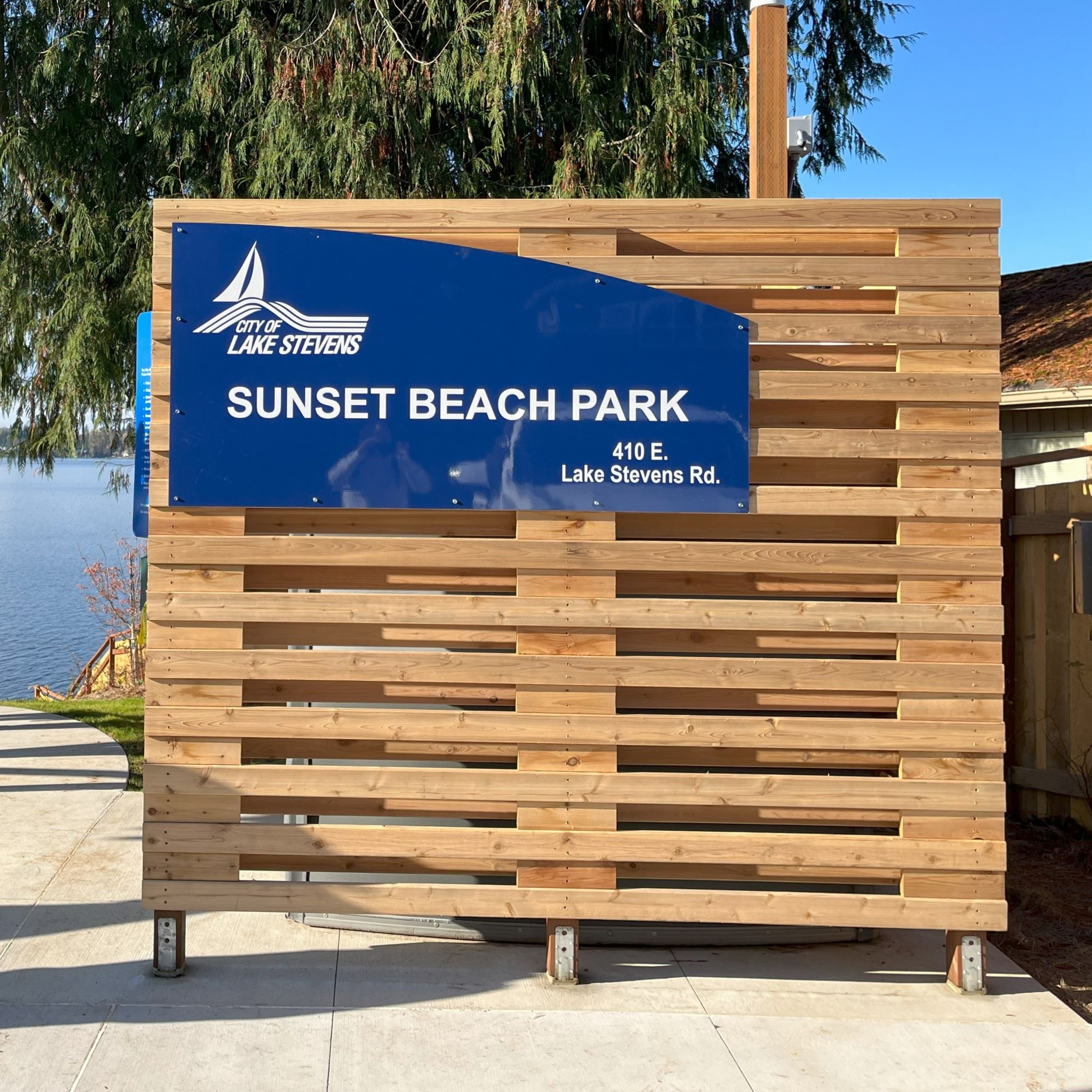 Sunset Beach Park signage