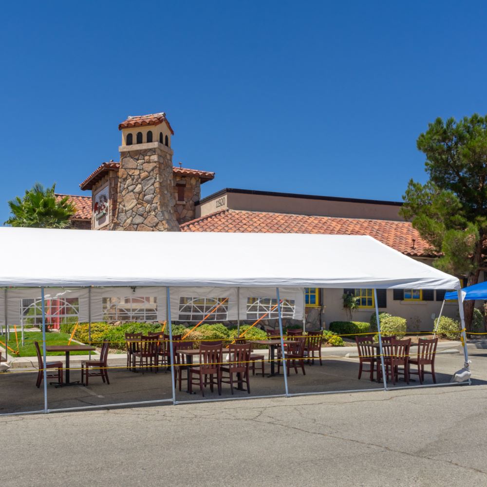 COVID outdoor dining tent