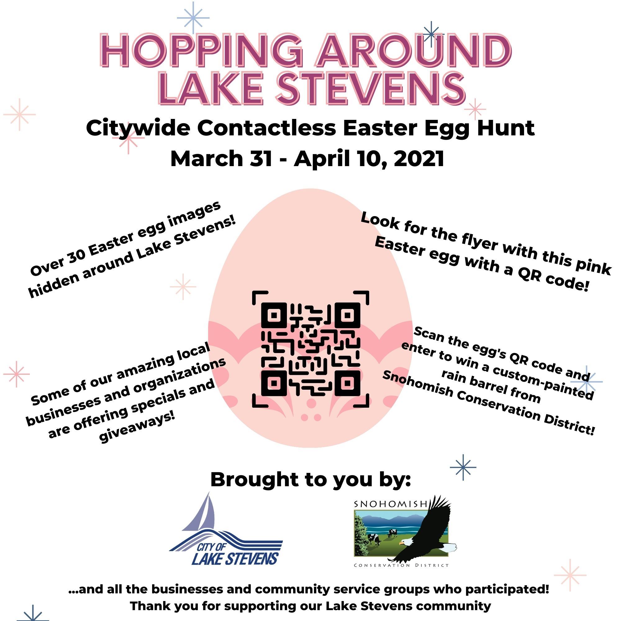 Hopping Around Lake Stevens Easter Egg Hunt graphic