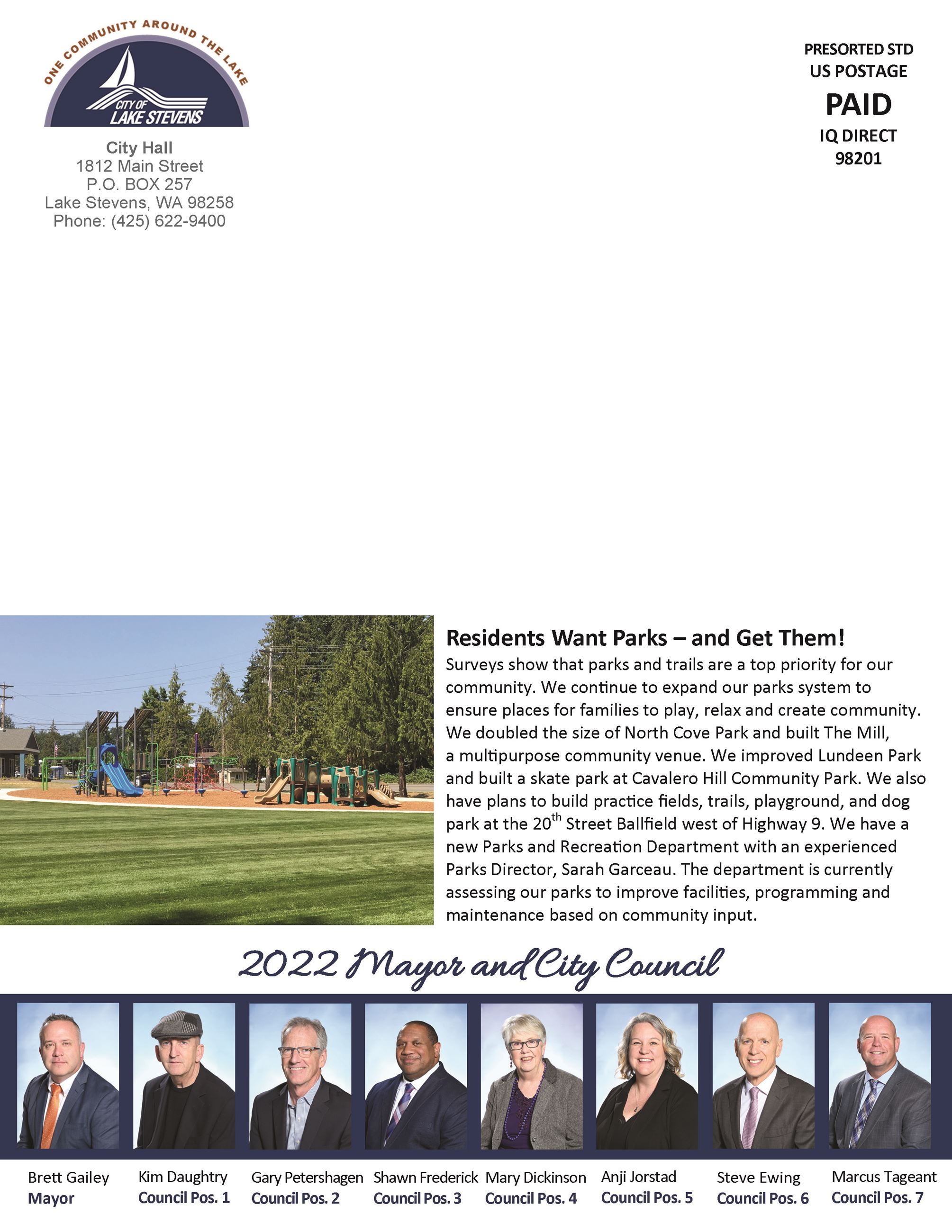Lake Stevens 2022 Annual Report pg 2