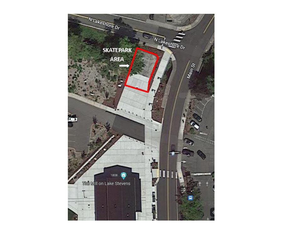 Photo of skatepark area coming to North Cove Park