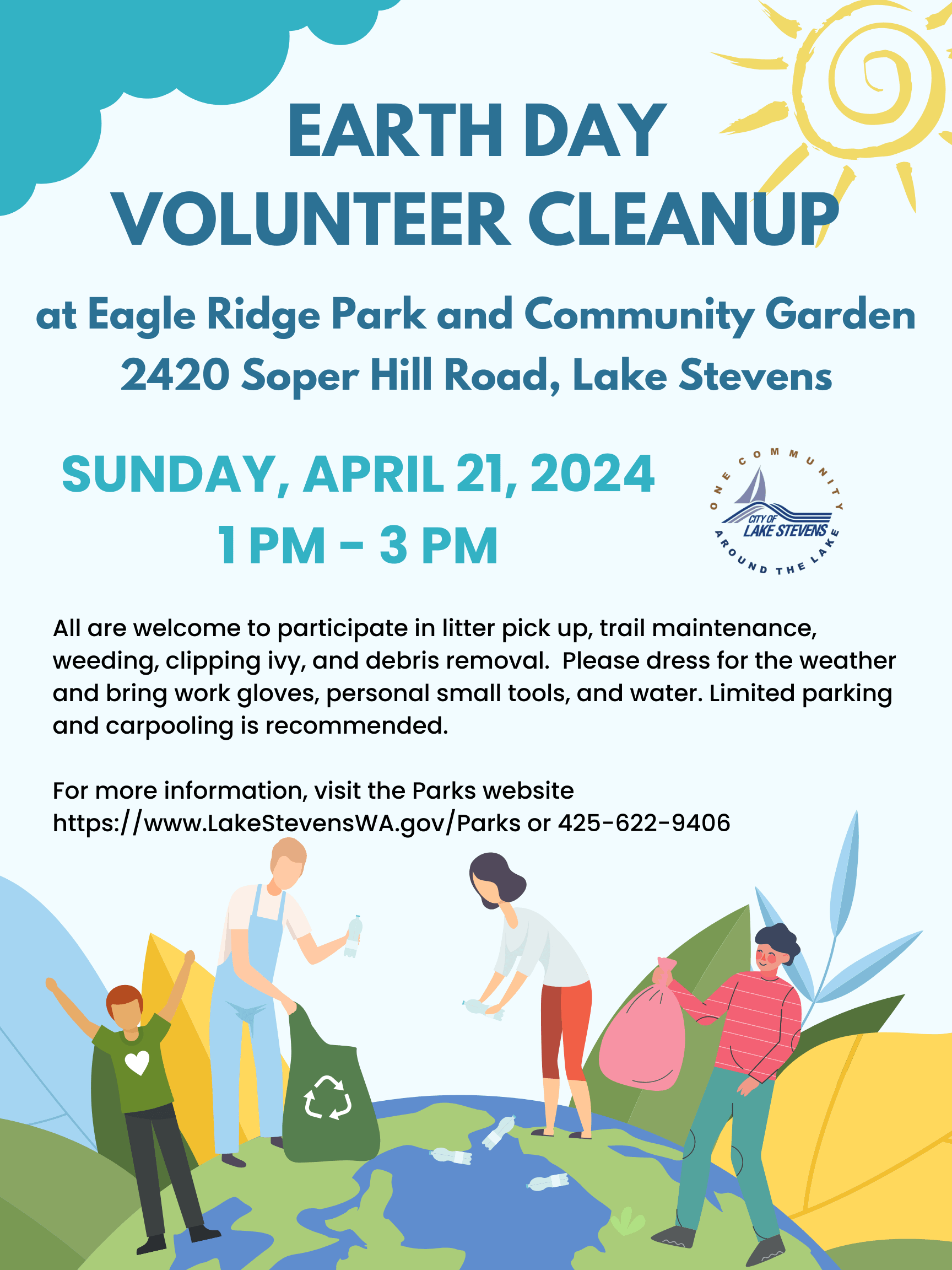 Earth Day 2023 Volunteer Clean Up at Eagle Ridge Park