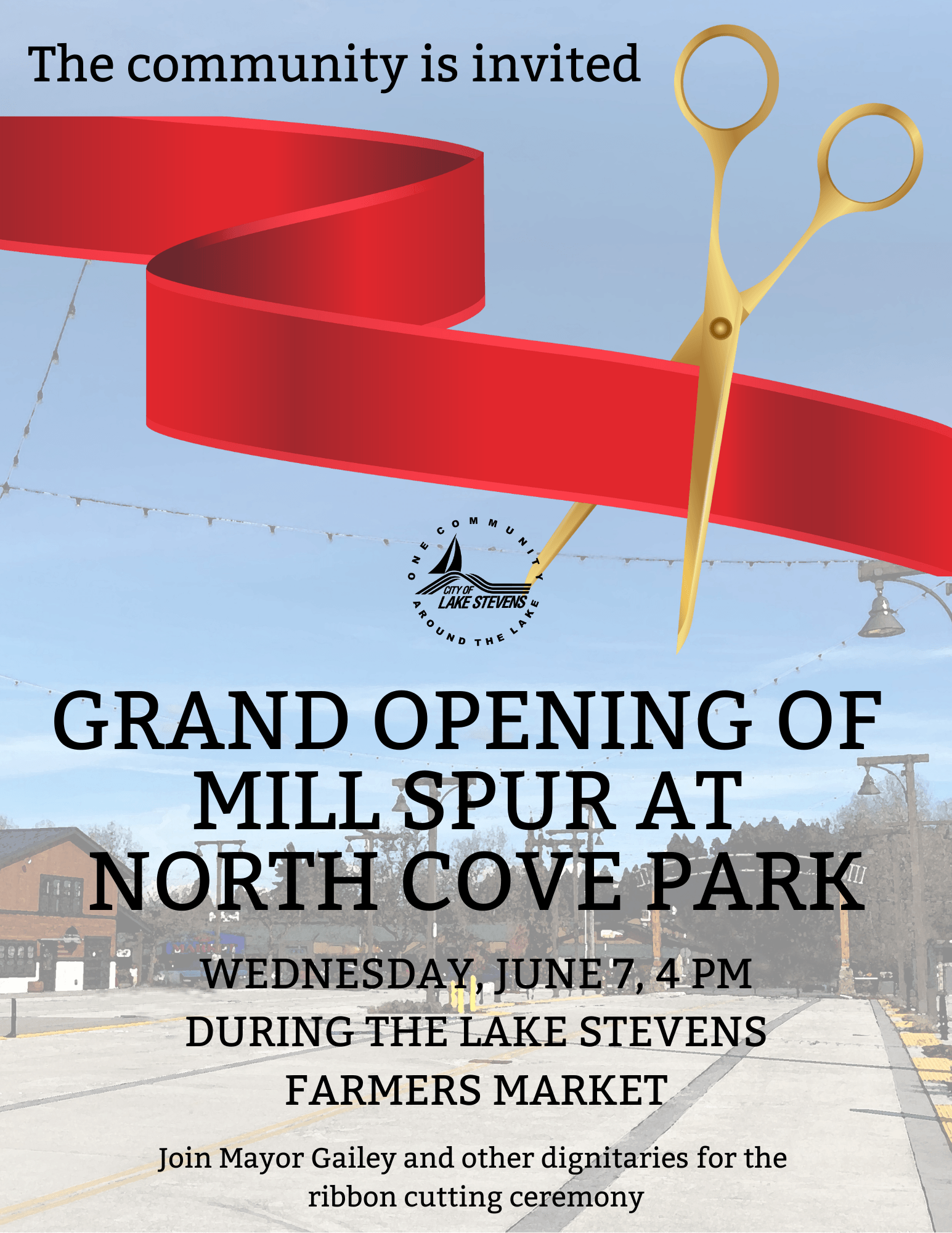 Mill Spur Ribbon Cutting flyer