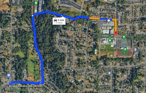 2022 LSHS parade route
