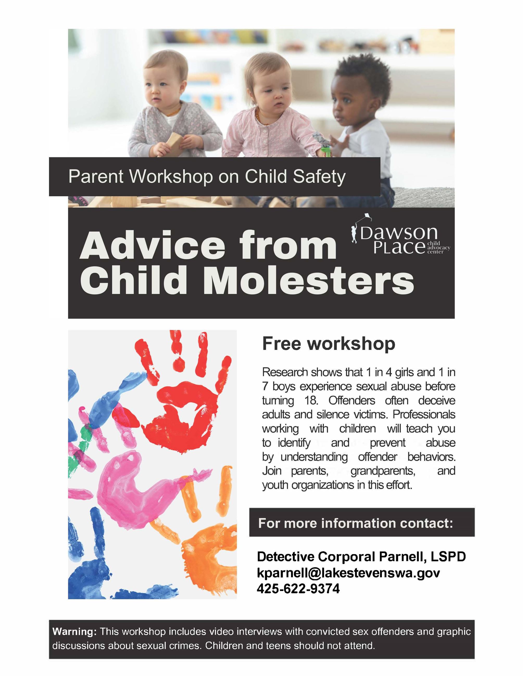 LSPD Parent Workshop flyer