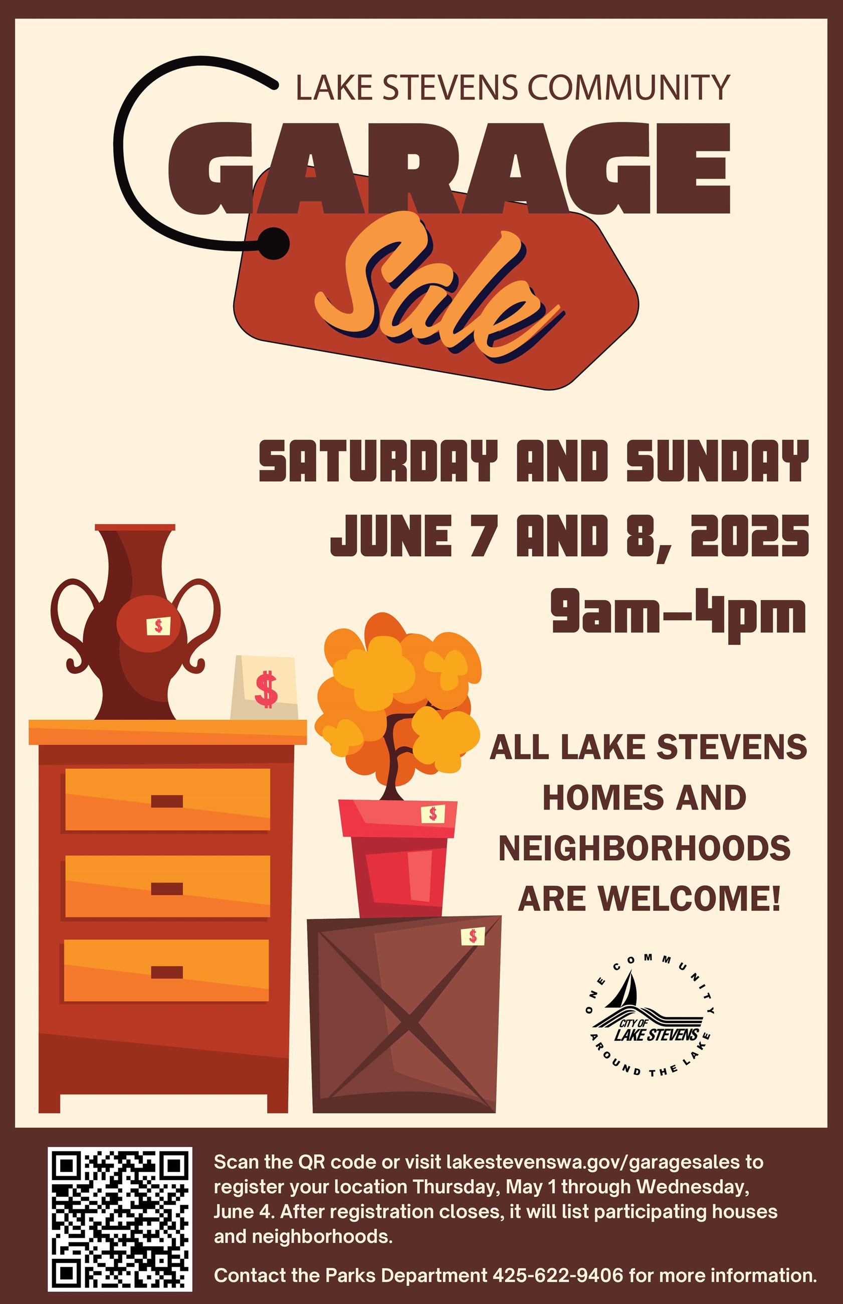 Lake Stevens Garage Sale 2024 June 2 and 3, 2024
