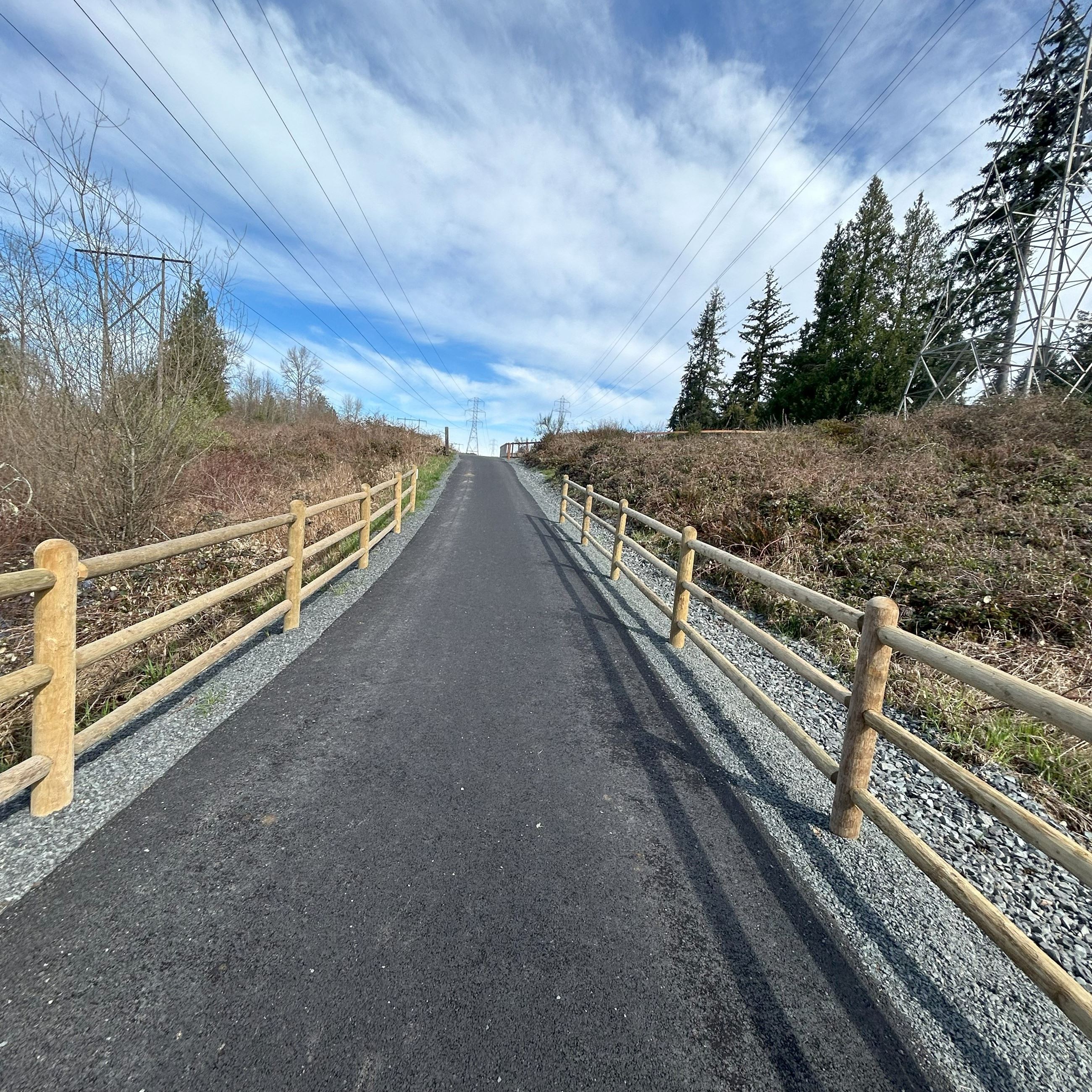 West Lake Park uphill trail