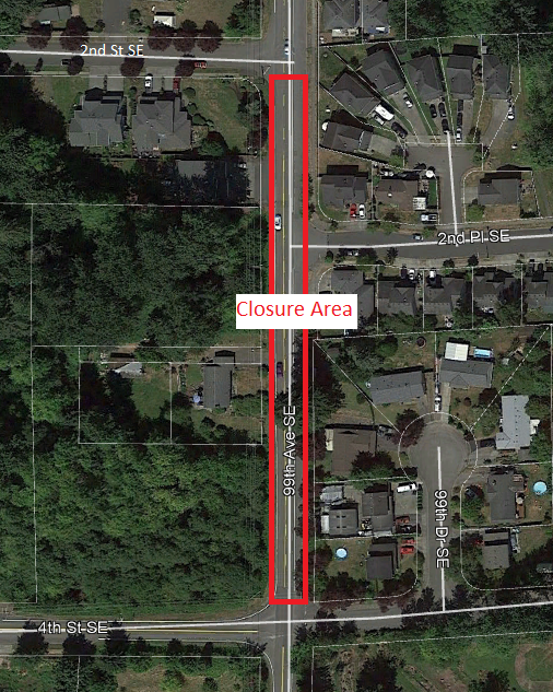 99th Ave SE March 2021 closure