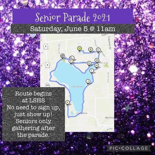 Lake Stevens High School senior class of 2021 parade route