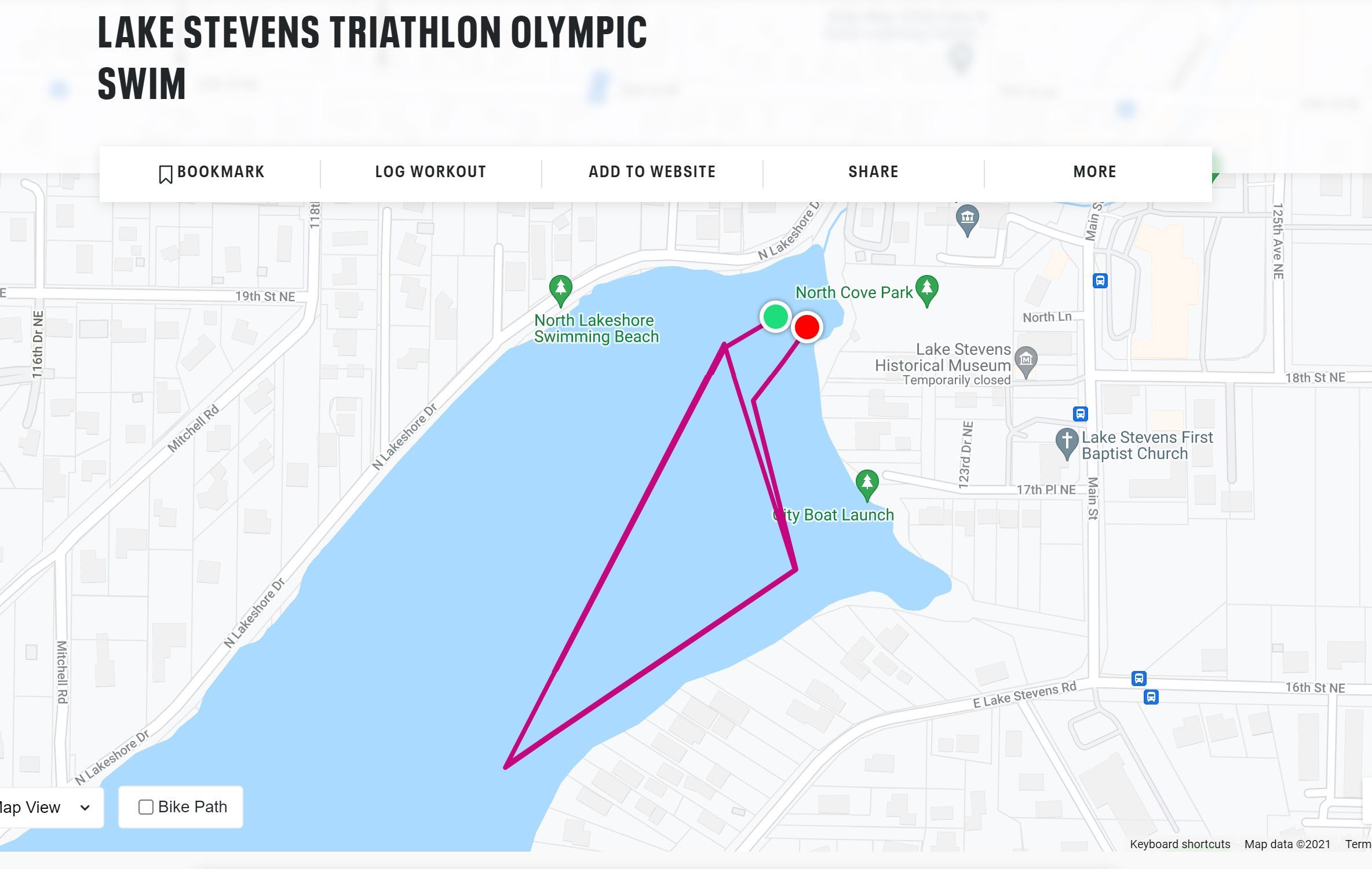 BUDU Triathlon 2021 Swim course